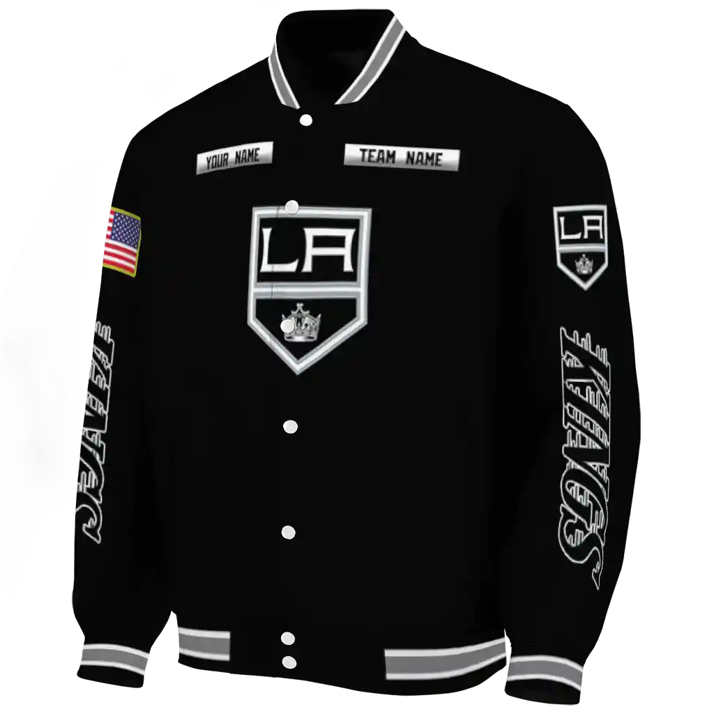 customized los angeles kings american flag skull black varsity jacket best selling customized los angeles kings american flag skull black varsity jacket best selling