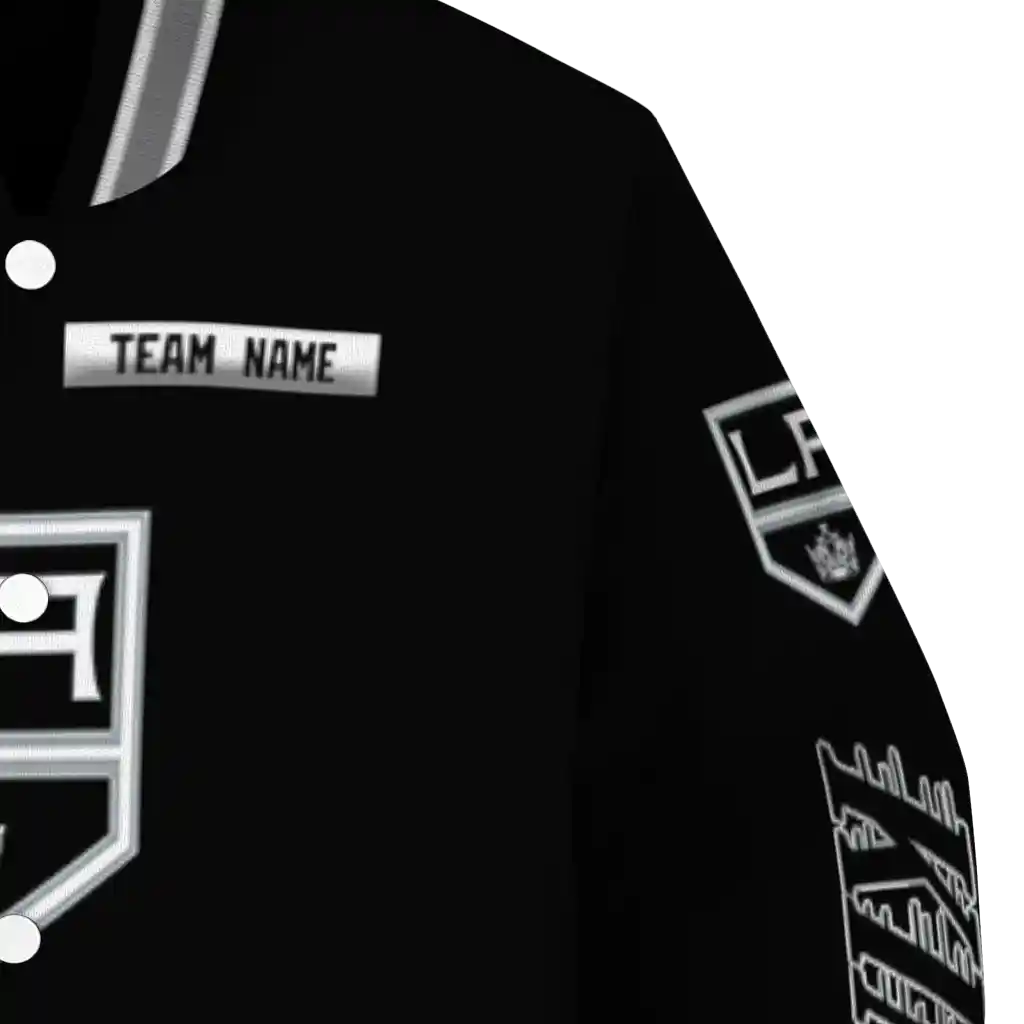 customized los angeles kings american flag skull black varsity jacket premium grade customized los angeles kings american flag skull black varsity jacket premium grade