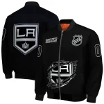 customized los angeles kings claw rip black bomber jacket best selling