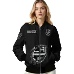 customized los angeles kings claw rip black bomber jacket best selling