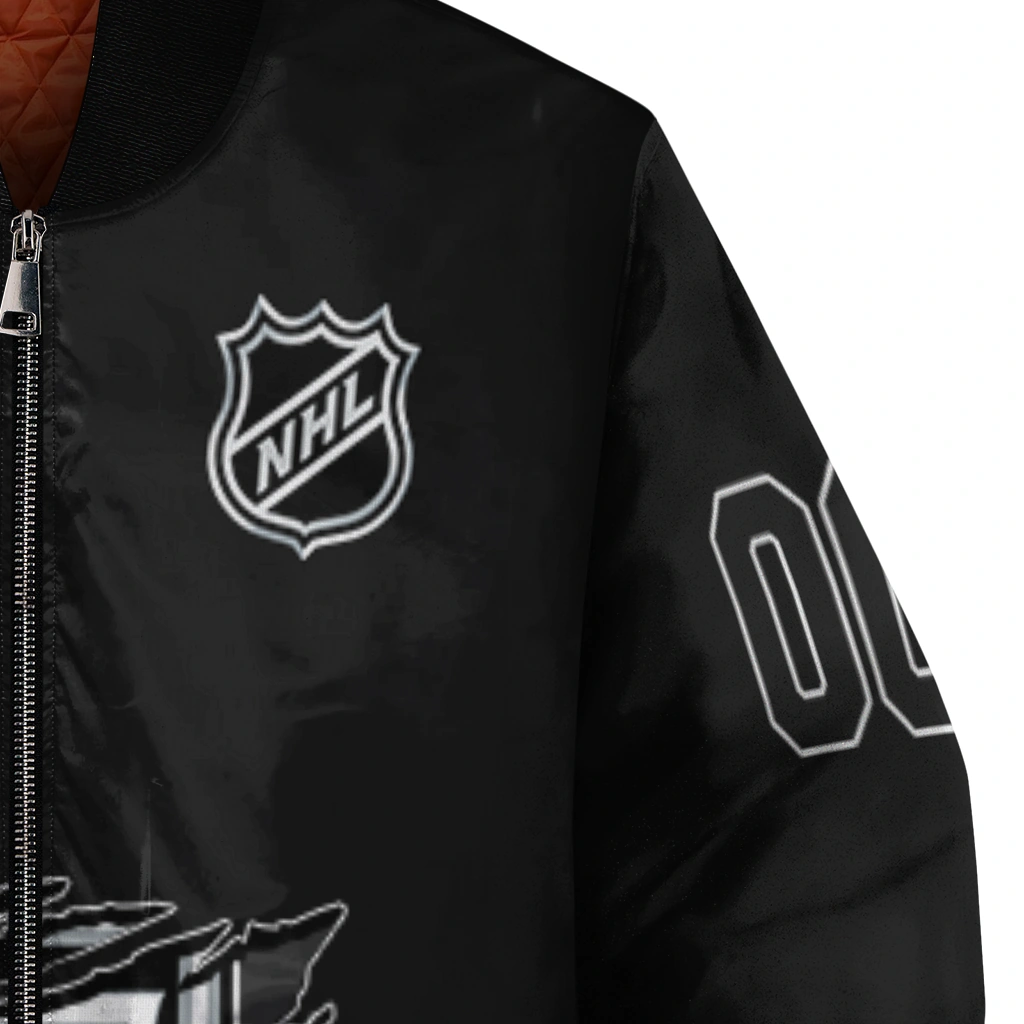 customized los angeles kings claw rip black bomber jacket premium grade customized los angeles kings claw rip black bomber jacket premium grade