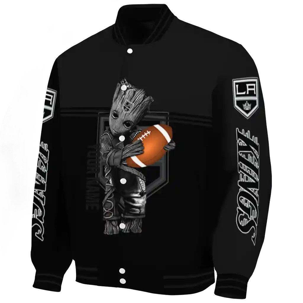 customized los angeles kings groot football black varsity jacket best selling customized los angeles kings groot football black varsity jacket best selling