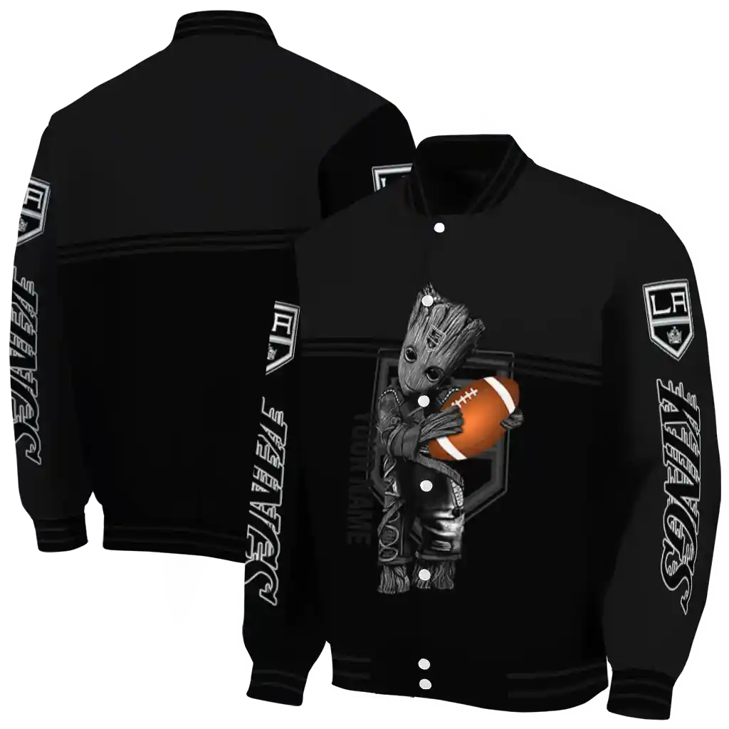 customized los angeles kings groot football black varsity jacket fashion forward customized los angeles kings groot football black varsity jacket fashion forward