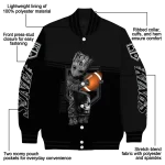 customized los angeles kings groot football black varsity jacket best selling
