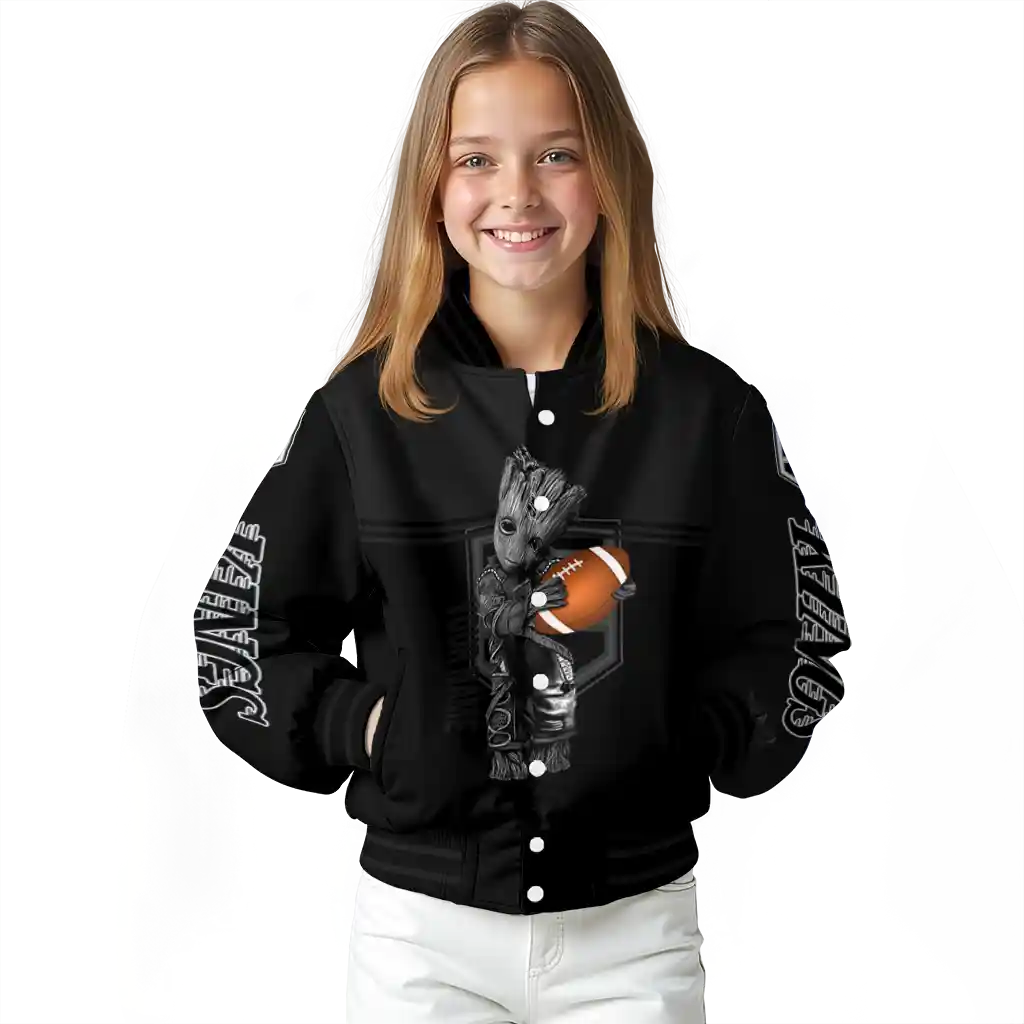 customized los angeles kings groot football black varsity jacket top rated customized los angeles kings groot football black varsity jacket top rated