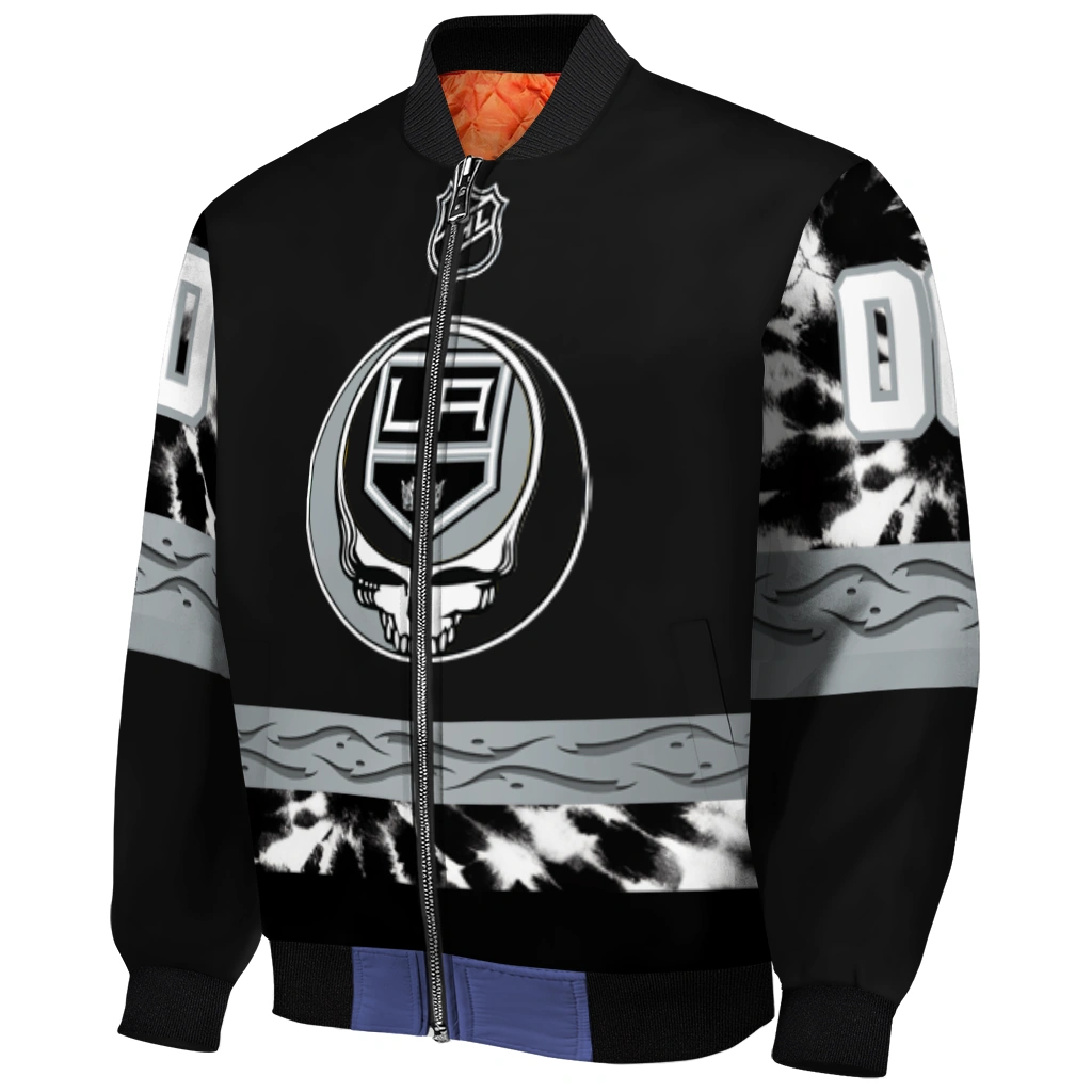 customized los angeles kings skull stripe black bomber jacket fashion forward customized los angeles kings skull stripe black bomber jacket fashion forward