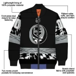 customized los angeles kings skull stripe black bomber jacket best selling