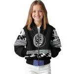 customized los angeles kings skull stripe black bomber jacket best selling