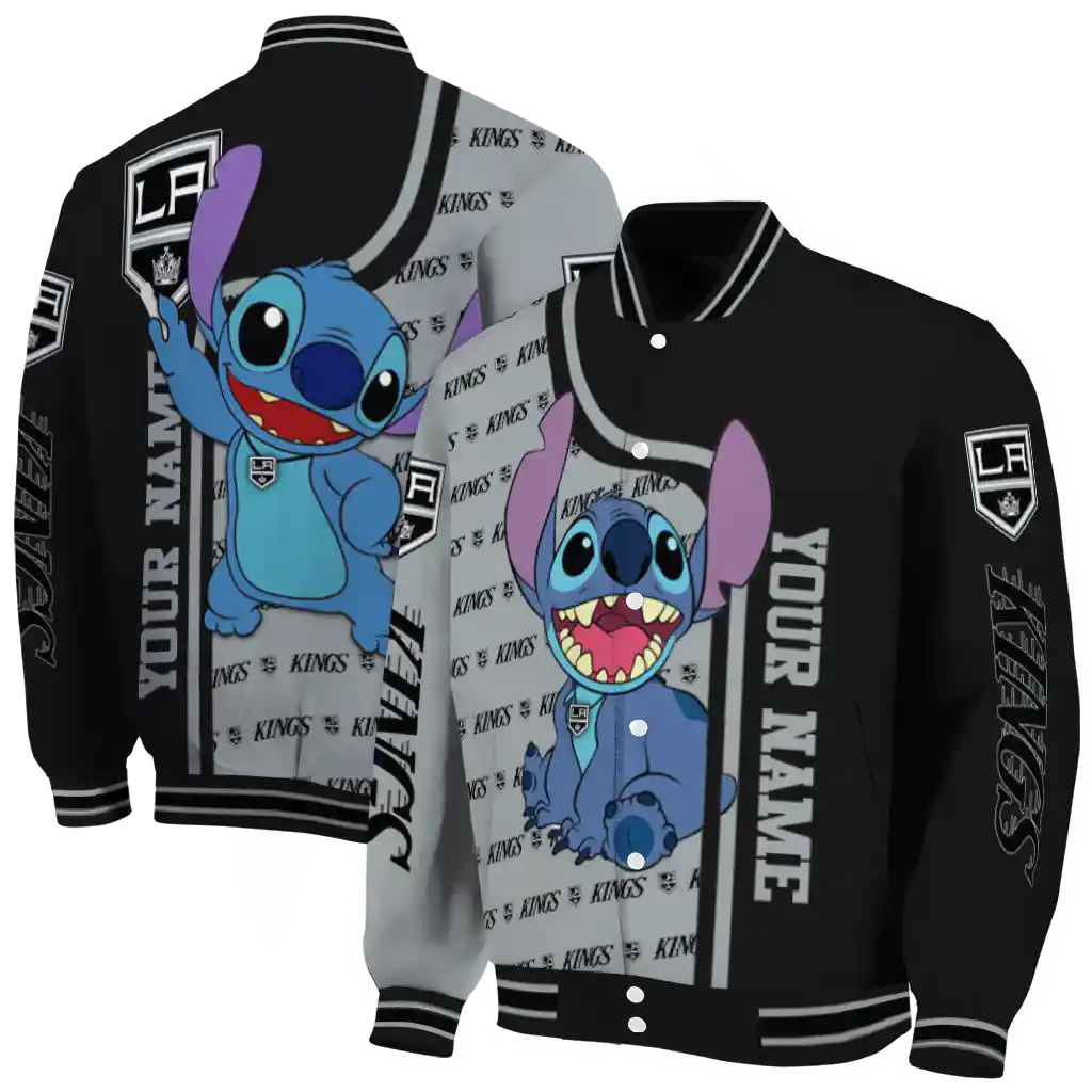 customized los angeles kings stitch laughing black varsity jacket fashion forward customized los angeles kings stitch laughing black varsity jacket fashion forward