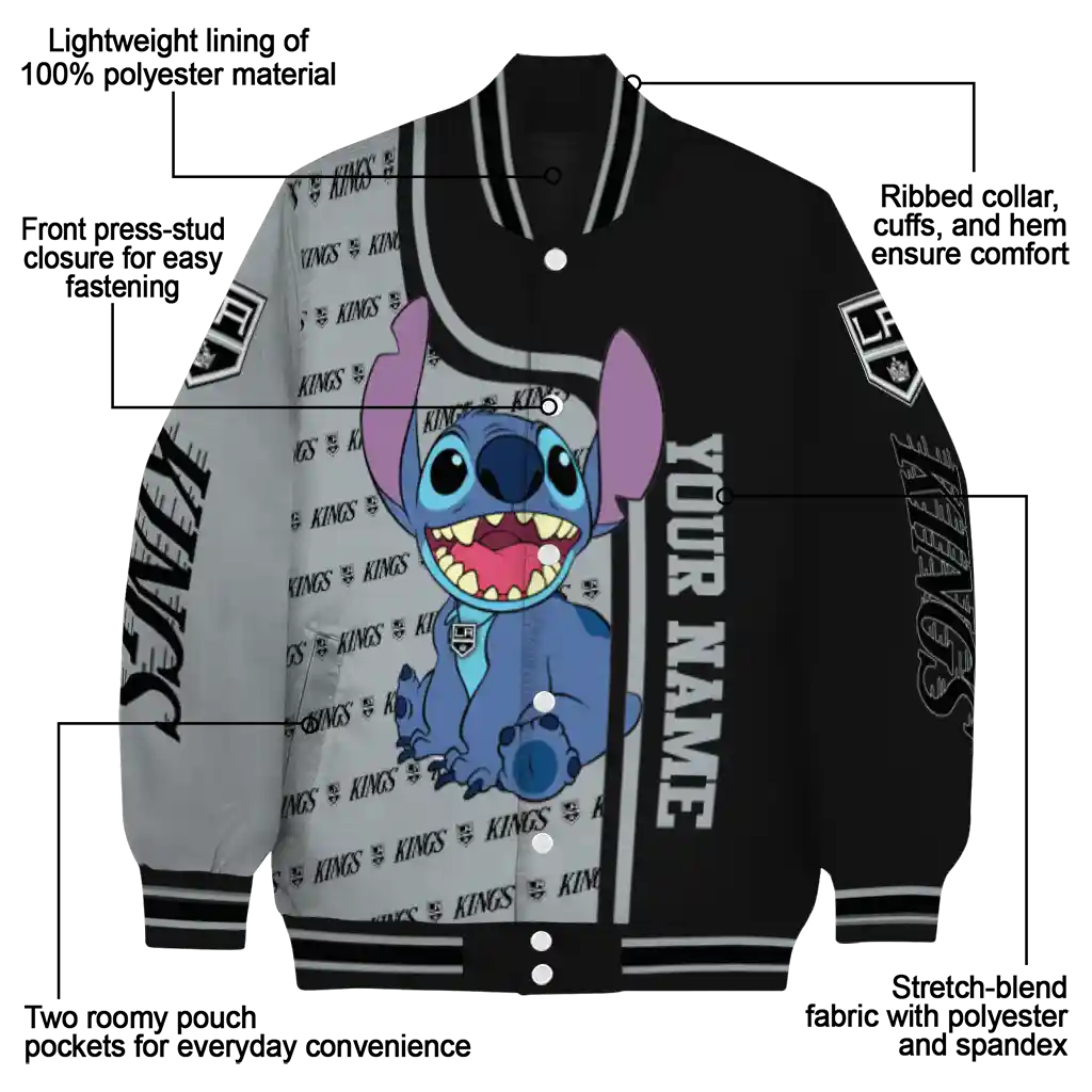 customized los angeles kings stitch laughing black varsity jacket new arrival customized los angeles kings stitch laughing black varsity jacket new arrival