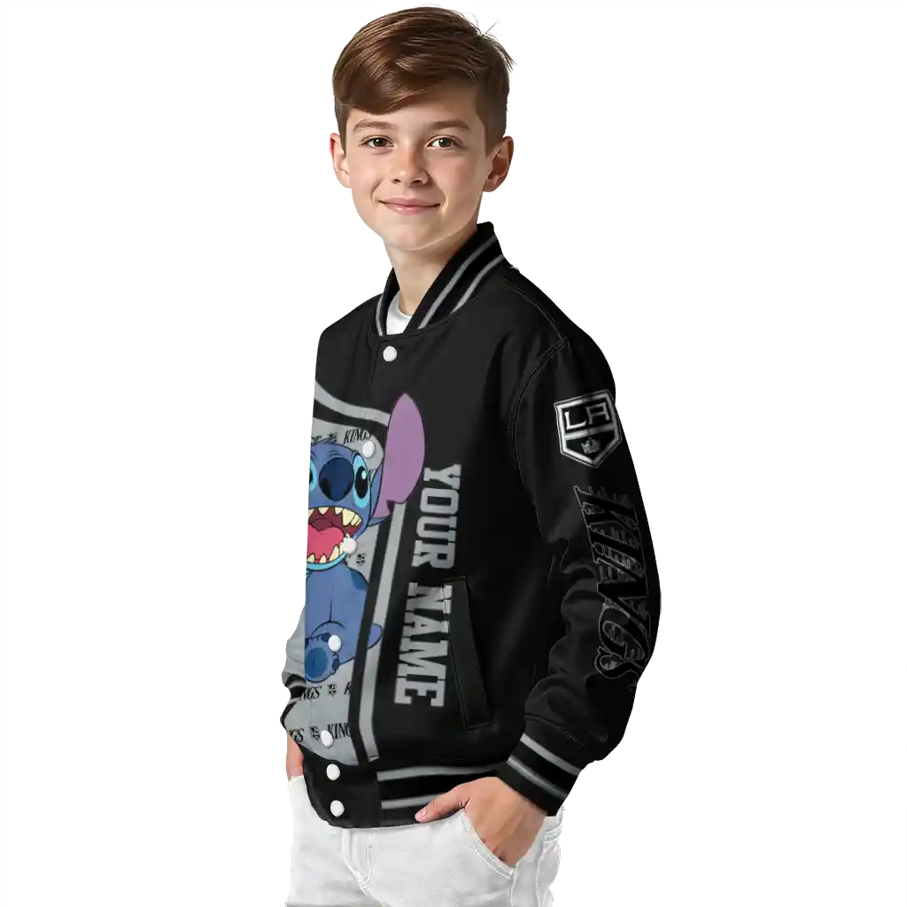 customized los angeles kings stitch laughing black varsity jacket trendy customized los angeles kings stitch laughing black varsity jacket trendy
