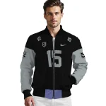 customized los angeles kings team patch black bomber jacket best selling