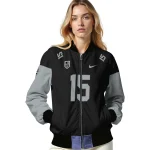 customized los angeles kings team patch black bomber jacket best selling