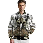customized los angeles lakers deer skull camouflage white varsity jacket best selling