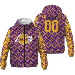customized los angeles lakers trellis mesh purple windbreaker jacket best selling