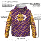 customized los angeles lakers trellis mesh purple windbreaker jacket best selling