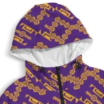 customized los angeles lakers trellis mesh purple windbreaker jacket best selling