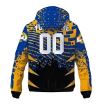 customized los angeles rams brick motion blue black windbreaker jacket best selling