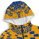 customized los angeles rams brick motion blue black windbreaker jacket best selling