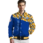 customized los angeles rams freedom claw blue varsity jacket best selling