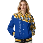 customized los angeles rams freedom claw blue varsity jacket best selling