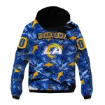customized los angeles rams shark art blue windbreaker jacket best selling