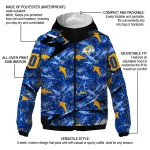 customized los angeles rams shark art blue windbreaker jacket best selling
