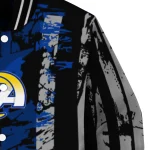 customized los angeles rams star stripes blue black varsity jacket best selling