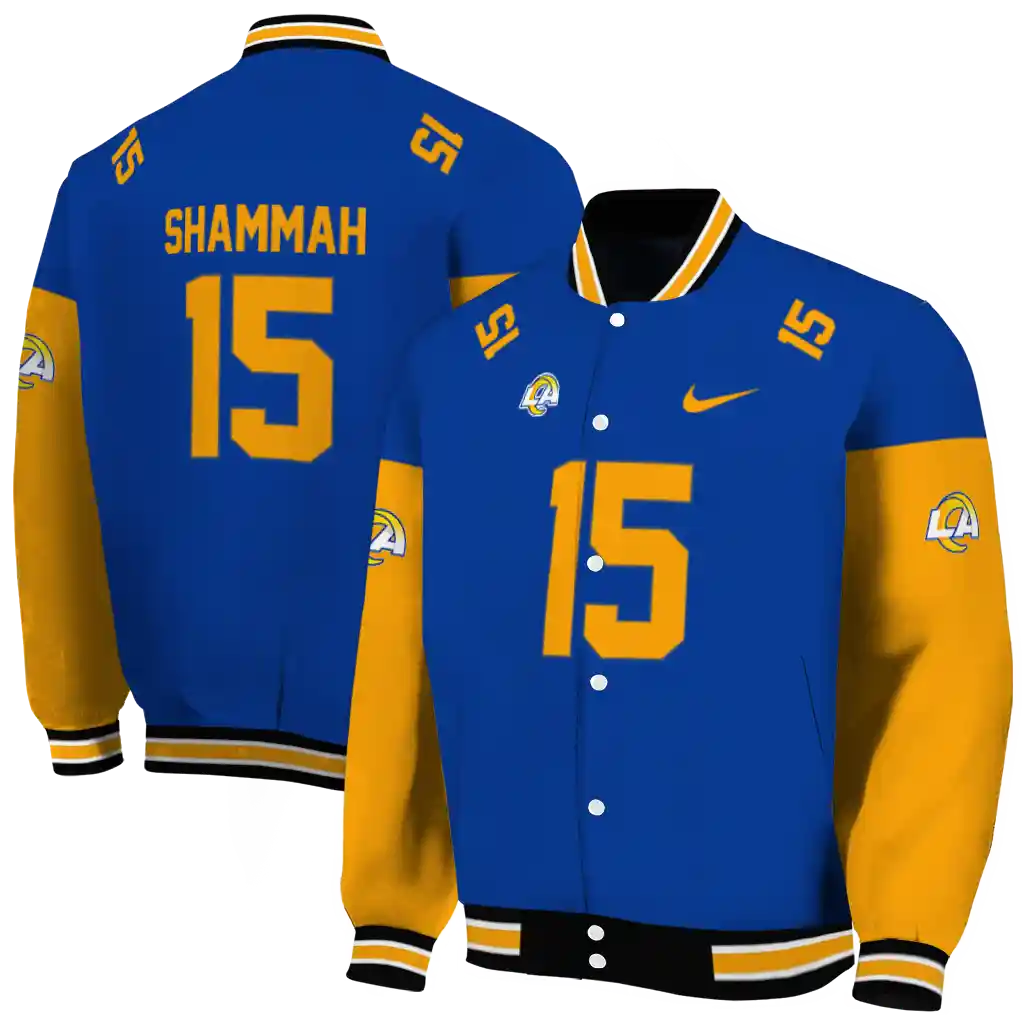 customized los angeles rams team patch blue varsity jacket fashion forward customized los angeles rams team patch blue varsity jacket fashion forward