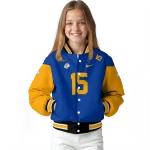 customized los angeles rams team patch blue varsity jacket best selling
