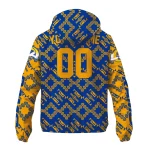 customized los angeles rams trellis mesh blue windbreaker jacket best selling