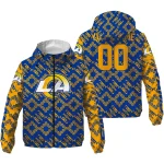 customized los angeles rams trellis mesh blue windbreaker jacket best selling