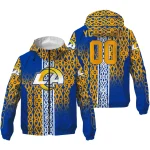 customized los angeles rams tribal swirls blue windbreaker jacket best selling