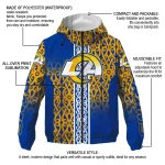 customized los angeles rams tribal swirls blue windbreaker jacket best selling