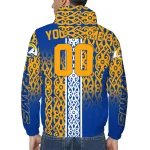customized los angeles rams tribal swirls blue windbreaker jacket best selling