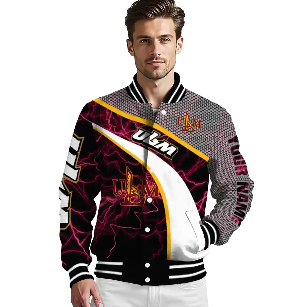 customized louisiana monroe warhawks electric flash red varsity jacket high quality customized louisiana monroe warhawks electric flash red varsity jacket high quality