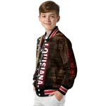 customized louisiana ragin cajuns flag wood brown varsity jacket best selling