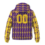 customized lsu tigers lightning strike grid purple windbreaker jacket best selling