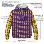 customized lsu tigers lightning strike grid purple windbreaker jacket best selling