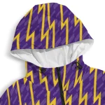 customized lsu tigers lightning strike grid purple windbreaker jacket best selling