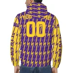 customized lsu tigers lightning strike grid purple windbreaker jacket best selling