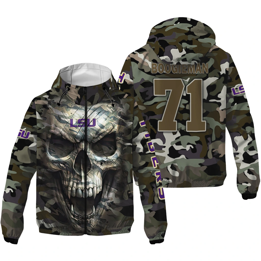 customized lsu tigers skull camo camouflage windbreaker jacket high quality customized lsu tigers skull camo camouflage windbreaker jacket high quality