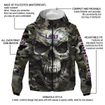 customized lsu tigers skull camo camouflage windbreaker jacket best selling