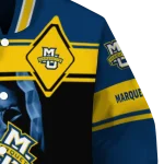 customized marquette golden eagles reaper hands blue black varsity jacket best selling
