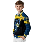 customized marquette golden eagles reaper hands blue black varsity jacket best selling