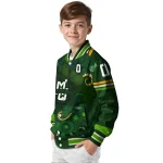 customized marquette golden eagles shamrock vortex green varsity jacket best selling