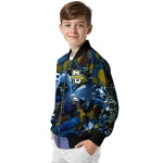 customized marquette golden eagles skull horde blue bomber jacket best selling