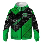 customized marshall thundering herd arrow matrix green black windbreaker jacket best selling