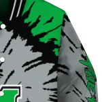 customized marshall thundering herd burst splatter green varsity jacket best selling