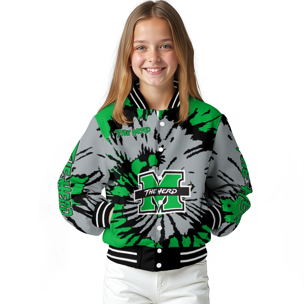 customized marshall thundering herd burst splatter green varsity jacket top rated customized marshall thundering herd burst splatter green varsity jacket top rated